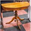 Image 1 : VINTAGE HALF MOON MAPLE SIDE TABLE 26" X 13" X 22"