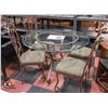 Image 1 : NEW ROUND GLASS TOP KITCHEN TABLE W/4 CHAIRS