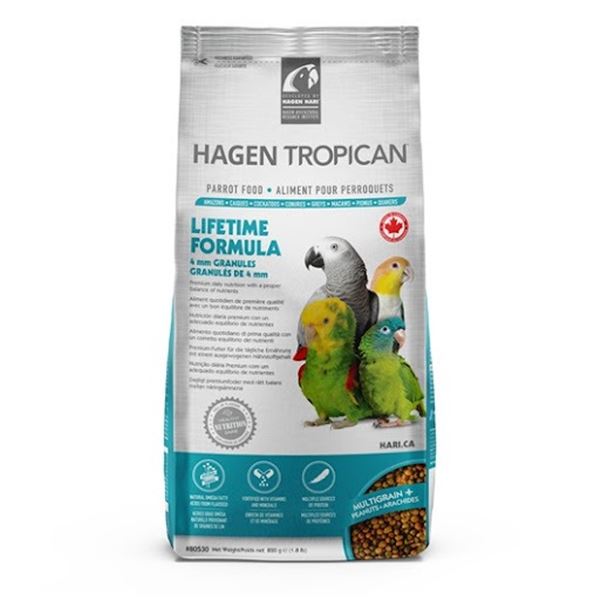 NEW HAGEN TROPICAN LIFETIME FORMULA PARROT FOOD