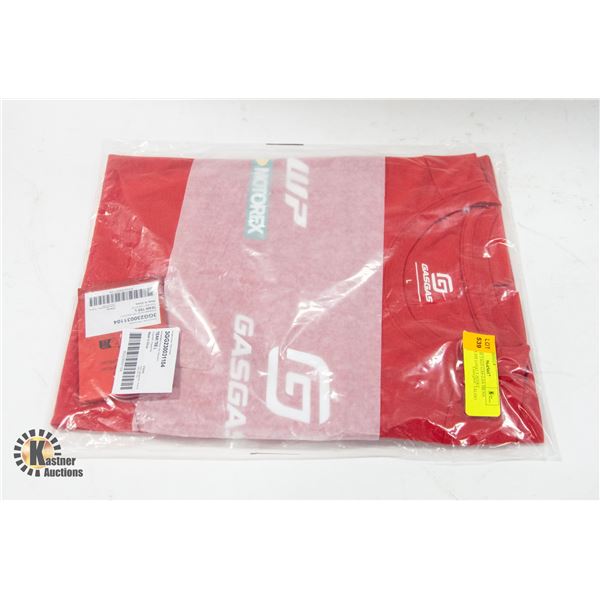 NEW WITH TAGS GAS GAS MENS LARGE TEAM LOGO T-SHIRT