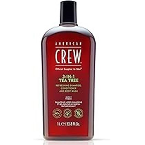 NEW AMERICAN CREW 3 IN 1 TEA TREE SHAMPOO