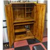Image 2 : WOODEN HIDE A DESK IN CABINET 32" X 21" X 54"