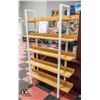 Image 1 : WOOD AND METAL 5-TIER SHELF