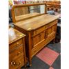 Image 1 : ANTIQUE CARVED SIDEBOARD WITH BRASS DRAWER PULLS