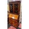 Image 1 : SOLID WOOD CURVED FRONT SECRETARY DESK WITH