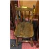 Image 1 : ANTIQUE MINIATURE ARMLESS CHAIR 11" X 11" X 24"