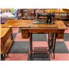 SINGER SEWING MACHINE IN SEWING TABLE