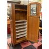 Image 2 : ANTIQUE WARDROBE WITH KEY 30" X 17" X 68"
