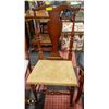Image 1 : WOVEN SEAT SIDE CHAIR SOLID WOOD