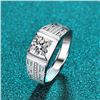 Image 1 : 2 CT GRA CERTIFIED MENS MOISSANITE 925 SILVER