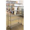 Image 1 : METAL UTILITY RACK ON WHEELS 6 SHELF 77" X