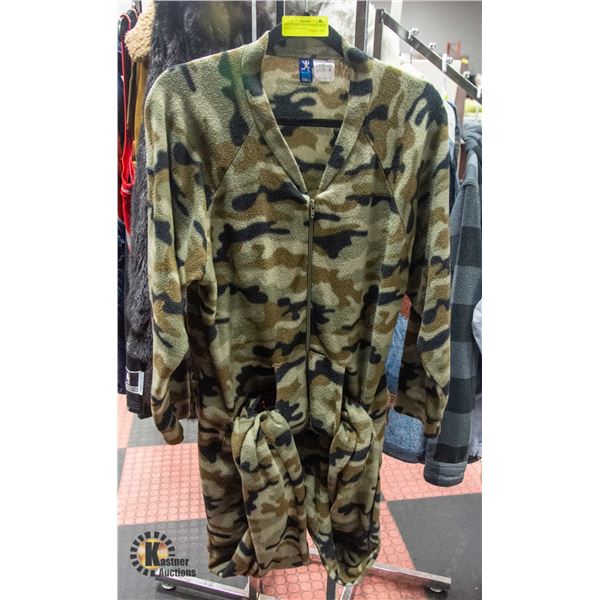 ADULT M BIG KID PJ ONESIES WITH BACK FLAP-ESTATE