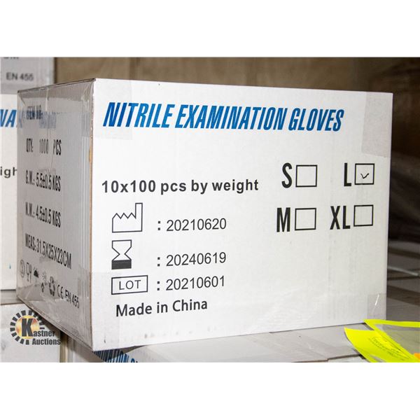 CASE OF NITRILE EXAMINATION GLOVES SIZE L 1000PC