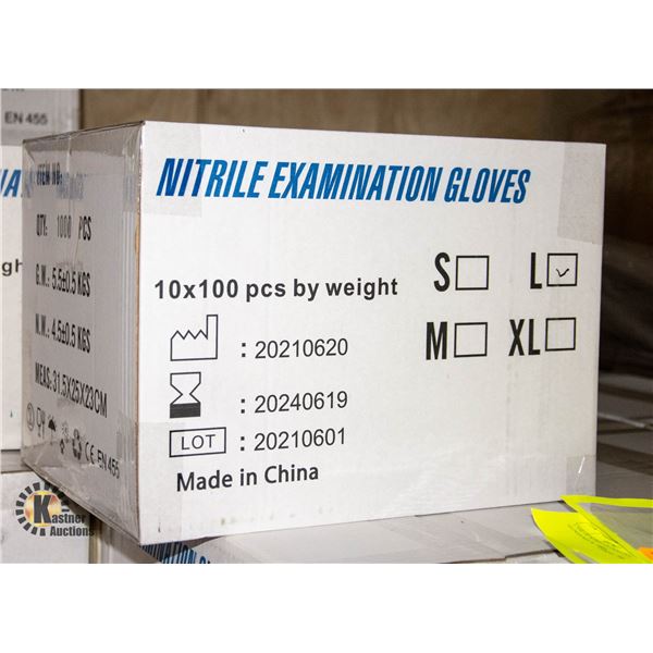 CASE OF NITRILE EXAMINATION GLOVES SIZE L 1000PC