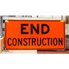 Image 1 : METAL END CONSTRUCTION SIGN 24 INCHES