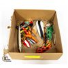 BOX WITH FISHING LURES RAPALA, LEN THOMPSON &