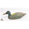 Image 1 : ANTIQUE WOODEN DUCK DECOY WITH LEAD WEIGHT