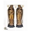 Image 1 : PAIR BOMBAY CO METAL ANGEL STATUES DECOR