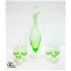 Image 1 : VINTAGE ART GLASS LIQUOR SET