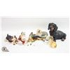 Image 1 : FLAT OF DOG FIGURES - VARIOUS MAKERS AND MATERIALS