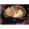 Image 1 : LOT OF ASSORTED WICKER/RATAN BASKETS