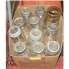 Image 1 : VINTAGE GLASS CANNING JARS- BOX LOT ASSORTED