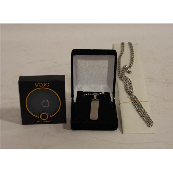 BUNDLE OF NEW STAINLESS STEEL JEWELRY