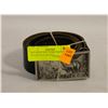 1977 MENS SIZE 34 BELT WITH PEWTER ELK BUCKLE