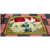 Image 1 : VINTAGE POLAR BEAR VELVET TAPESTRY WALL