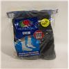 Image 1 : BLACK CREW SOCKS 12-16 SIZE 6-PACK FRUIT OF