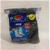 Image 1 : BLACK CREW SOCKS 12-16 SIZE 6-PACK FRUIT OF