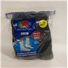 Image 1 : BLACK CREW SOCKS 12-16 SIZE 6-PACK FRUIT OF