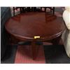 Image 1 : MAHOGANY ROUND TOP COFFEE TABLE 40" X 19"