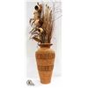 Image 1 : WICKER VASE WITH BUNDLE OF WICKER DECOR INSIDE