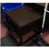 Image 2 : PAIR OF WOODEN SIDE TABLES 23" X 23" X 21"