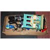 Image 1 : BOX OF MISC TOYS + MINI SKATEBOARD TOY STORE