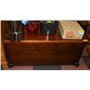 Image 1 : WOODEN CHEST 49" X 20" X 21"