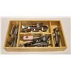 Image 1 : WOODEN TRAY OF VARIOUS CUTLERY