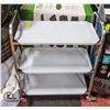 Image 1 : SMALL METAL 3 TIER ROLLING SERVICE CART
