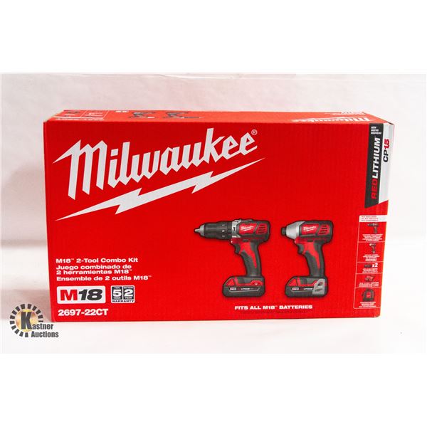 NEW MILWAUKEE M18 2-TOOL COMBO KIT