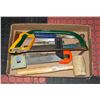 Image 1 : FLAT OF ASSORTED WOODWORKING HAND TOOLS