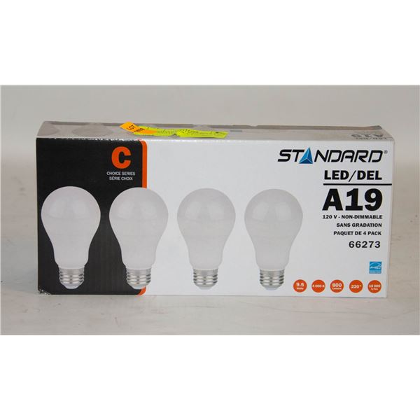 STANDARD LED LIGHT BULB PACKS. C SERIES BOX OF 4.