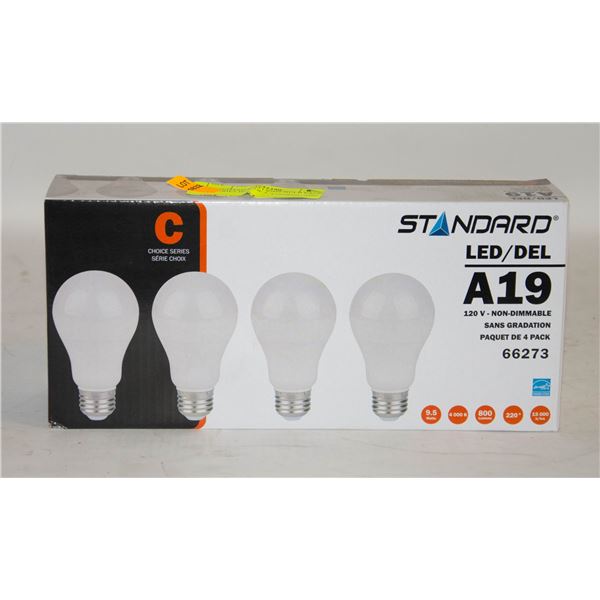 STANDARD LED LIGHT BULB PACKS. C SERIES BOX OF 4.