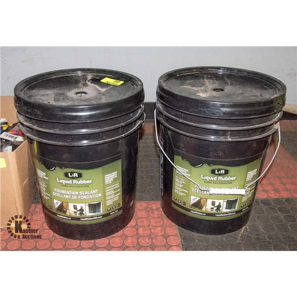 2 NEW 5 GALLON PAILS OF LIQUID RUBBER