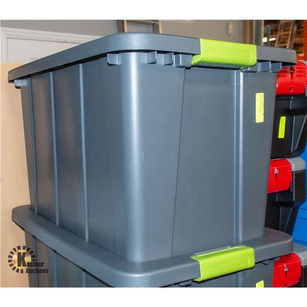 NEW STERILITE 114 LITRE LATCHING TUFF TOTE GREY
