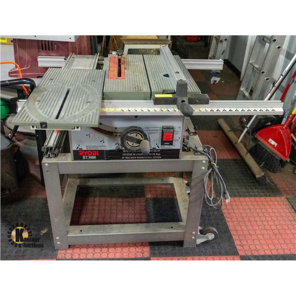 RYOBI TABLE SAW ON A STAND