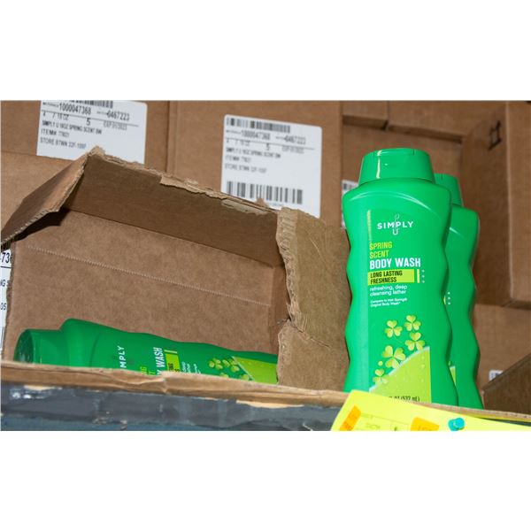 NEW CASE OF SIMPLY U SPRING SCENT BODY WASH