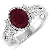Image 1 : 14KT White Gold 2.3ctw Ruby and Diamond Ring