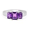 Plated Rhodium 1.95ctw Amethyst Ring