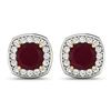Image 1 : 14KT Yellow Gold 2.44ctw Ruby and Diamond Earrings